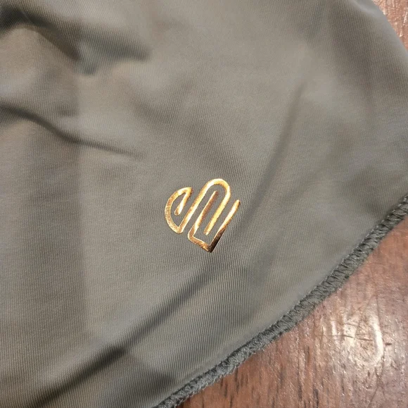 Justice Olive Green Drawstring Athletic Shorts - Picture 3 of 5